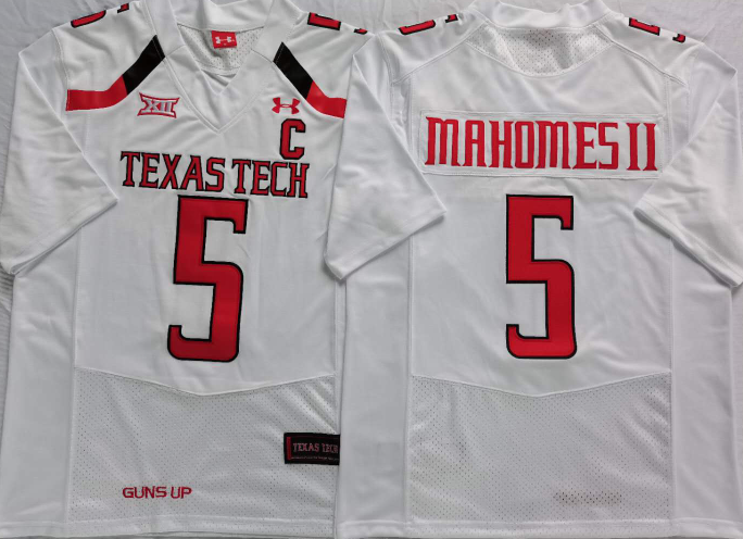 Men's Texas Longhorns Patrick Mahomes #5 White Team Jersey